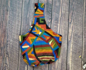 Prodotto a tracolla multicolore reversibile fatto a mano, borsa libro/borsa/borsa - Foto 1 di 7
