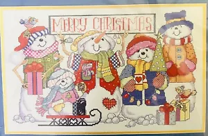 Bucilla Let It Schnee gezählt Kreuzstich-Set 83699 Weihnachten Urlaub Schneemann - Bild 1 von 6