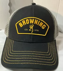 Browning Performance Hunting Black/Gray Mesh Trucker’s Adjustable Cap Hat $22 - Picture 1 of 5