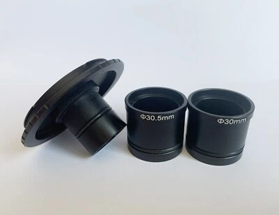 CNSCOPE Canon EOS Bayonet Mount to Microscope Eyepiece 23.2mm w/ 30mm & 30.5mm Adapter