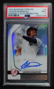 ⚾ Jasson Dominguez - Refractor Bowman Sterling 2020 automático RC/150 - Como nuevo PSA 9 - Imagen 1 de 2
