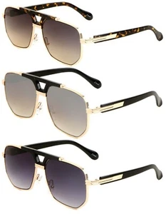 GAZELLE SQUARE SPORT PILOT AVIATOR SUNGLASSES RETRO DESIGNER FASHION OUTDOOR NWT - Picture 1 of 4