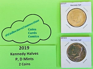 Juego de 2 monedas PD Kennedy 2019 de Mint Bags - Imagen 1 de 8