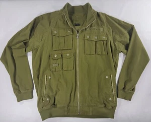 COOGI Australia Green Military Style Bomber Jacket Mens Sz L EUC Rare!  - Picture 1 of 12