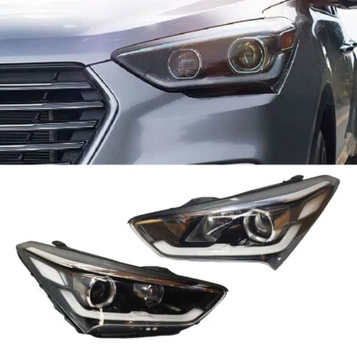 Nuevo juego de 2 luces delanteras LH RH OEM para Hyundai Santa Fe XL 2014-2018 Foto 1 de 4