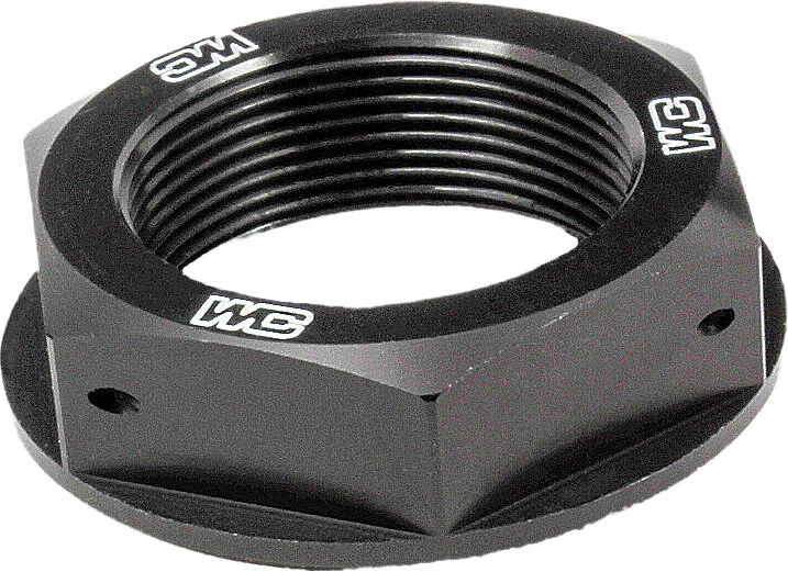 WORKS 2001-2007 CR250R Honda STEERING STEM NUT (BLACK) 24-310 - Image 1 of 1