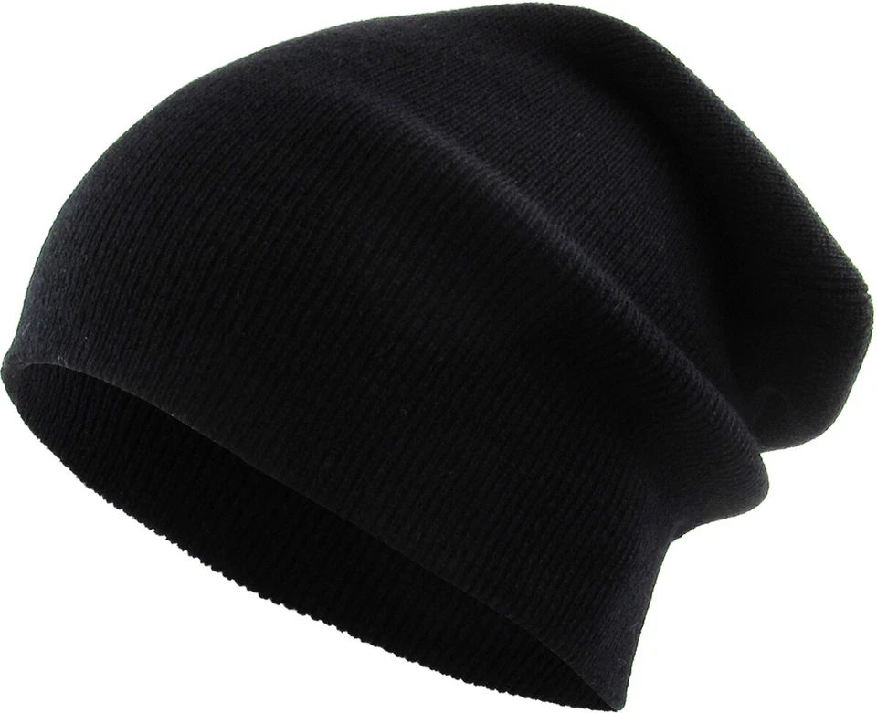 Hecho en EE. UU. - Gorro Grueso Skully Slouchy & Cuff Sombrero de Invierno Gorra de Esquí Foto 1 de 1