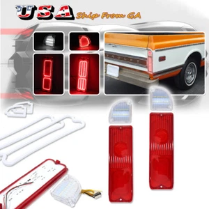Set Full LED Tail Backup Lamp & Tailight For 1967-1972 Chevy / GMC Pickup Truck - Picture 1 of 13