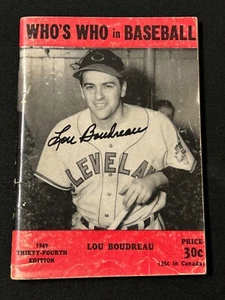 1949 Lou Boudreau Auto Signed Auto Who’s Who In Baseball Magazine BAS COA - Picture 1 of 4