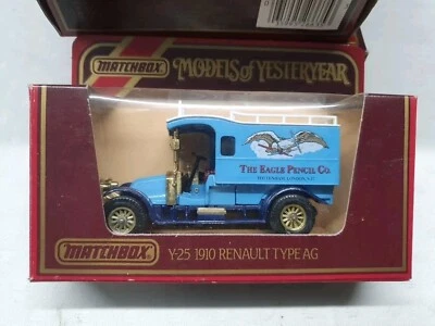 Matchbox Antaño, Y25 1910 Renault Tipo AG, The Eagle Pencil Co (R6 S3 B5) Foto 1 de 4