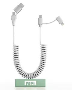 4 in 1 - PD 60W/27W USB C Charging & Data Sync Charger Cord, USB for iPhone - Picture 1 of 8