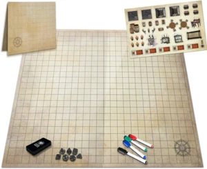 Melee Mats DND Map Starter Kit for Dungeons & Dragons Game - 23” X 27" Double Si - Picture 1 of 12