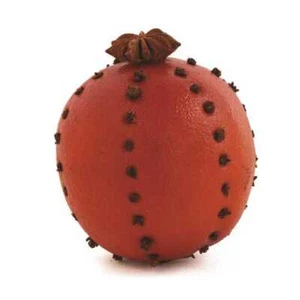 Riempitivo ciotola anice stella 3,5" pollici arancione con chiodi di garofano veri e stella primitivo/coloniale - Foto 1 di 2