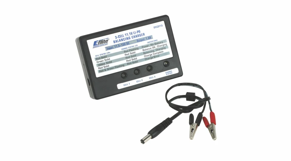 E-flite 3-Zellen 3S LiPo Balancer / Lader 12 Volt 1.8A Ladegerät EFLC3115 - Bild 1 von 1
