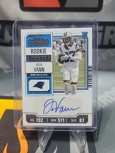 2023 Panini Contenders ROOKIE TICKET AUTO V Josh Vann #167 PANTHERS - Picture 1 of 2