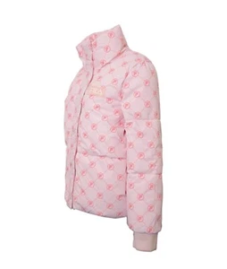 Fila Women's Pink Printed Puffer Jacket With Logo in size XL - Picture 1 of 4