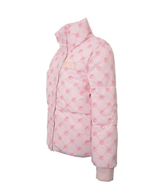 Fila Women's Pink Printed Puffer Jacket With Logo in size Medium - Image 1 of 4