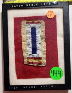 1870s Sioux Beaded Patch Maybe War Shirt Panel Native American - Picture 1 of 14