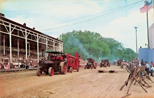 Postcard IA Mt Pleasant Iowa-Midwest Old Threshers Reunion-Grandstand-VintageC2 - Picture 1 of 2