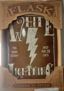 New In Box White Lightning Stainless Steel Flask - Picture 1 of 4