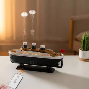 7-color Light steamboat Essential Oil Diffuser 250ML Cool Mist Humidifier Home - Picture 1 of 8