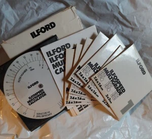 Ilford Ilfospeed Multigrade Filter & Taschenrechner verpackt gebraucht Vintage Dunkelkammer - Bild 1 von 2