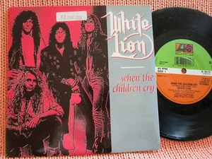 White Lion ‎– When The Children Cry Stickered Atlantic A9015 Vinyl 7inch Single - Picture 1 of 4