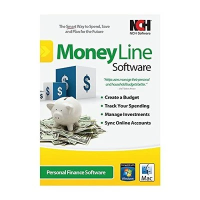 MoneyLine Personal Finance Software Easy Home Accounting Checkbook Software NCH - Image 1 of 2