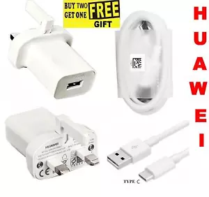 Genuine Huawei P30 P20 Pro 5A Super Charge Fast Mains Charger Plug USB-C Cable - Picture 1 of 6