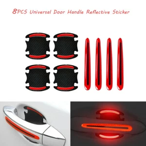 8PCS Reflective Car Door Handle Film Sticker Protector AntiScratch Universal - Picture 1 of 12