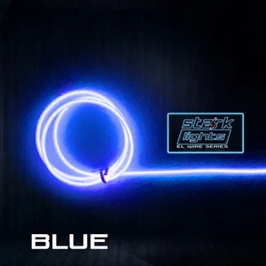 Neon LED Light Glow EL Wire + Control String Strip Rope Tube 3.2mm Thick - BLUE - Picture 1 of 5