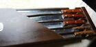 Vintage Case Kitchen Knife Set with Wood Case 5 Knives