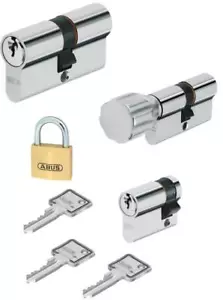 6 x Zylinder Abus Schließanlage / Gleichschließend incl. 3 Schlüssel C73 / C83 - Bild 1 von 2