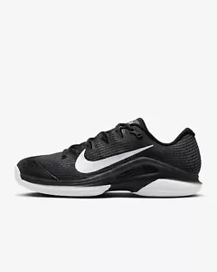 Nike Zoom Vapor 12 HC Mens Tennis Shoes Black Smoke Grey White FV5552-001 - Picture 1 of 7