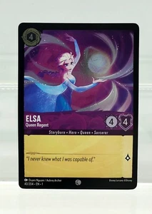 Disney Lorcana Elsa - Regina Reggente 40/204 Cold Foil Il Primo Capitolo Comune - Foto 1 di 1