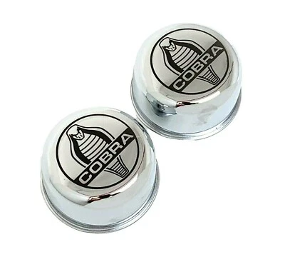 Par de respiradores de cubierta de válvula de texto Shelby COBRA con ojales - Ansen EE. UU. Foto 1 de 4