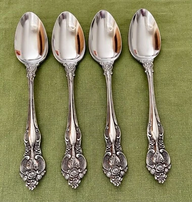 Juego De Colección De 4 CUCHARAS SOPERAS NORTHLAND OHS64 Pergamino Floral Pesado Acero Inoxidable Foto 1 de 4