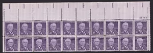 Scott #1170 Walker F. George Plate Block of 20 Stamps - MNH - Picture 1 of 2