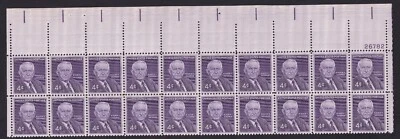 Scott #1170 Walker F. George Plate Block of 20 Stamps - MNH - Image 1 of 2