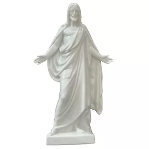Lladro Christ Sculpture Figurine White Satin Matte Porcelain Base Jesus God Son - Picture 1 of 21