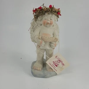 White Dreamsicle 6" ANGELO Statuetta con Borsa con Etichetta 1991 AAH6A - Foto 1 di 13