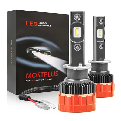 Kit de faros LED MOSTPLUS 8000LM 80W H1 bombillas 6000K blanco un juego Foto 1 de 4