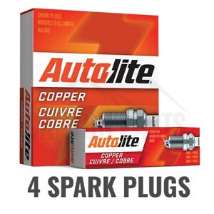 New 4 Pack Autolite Copper Spark Plug 425 Pre-Gapped OE Engine Ignition