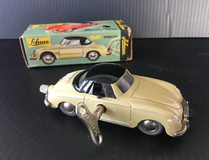 Vintage Original Schuco #1047 Micro Racer PORSCHE 356 - crema con techo negro - Imagen 1 de 10