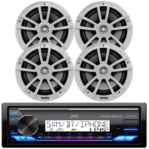 JVC KD-X38MBS Marine Bluetooth Stereo Receiver, 4x Infinity 6.5" 225W Speakers