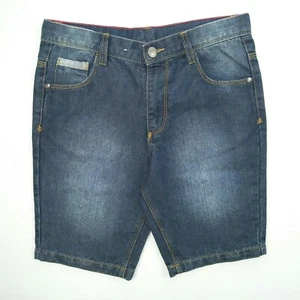 Target - Straight Adjustable Waist Blue Denim Jeans Shorts Girl's Size 12 W28  - Foto 1 di 6