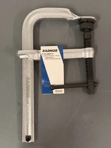 Radnor 8" Heavy Duty Floor Clamp W/ Tempered Rail & Drop-Forge Sliding 64002087 - Picture 1 of 6