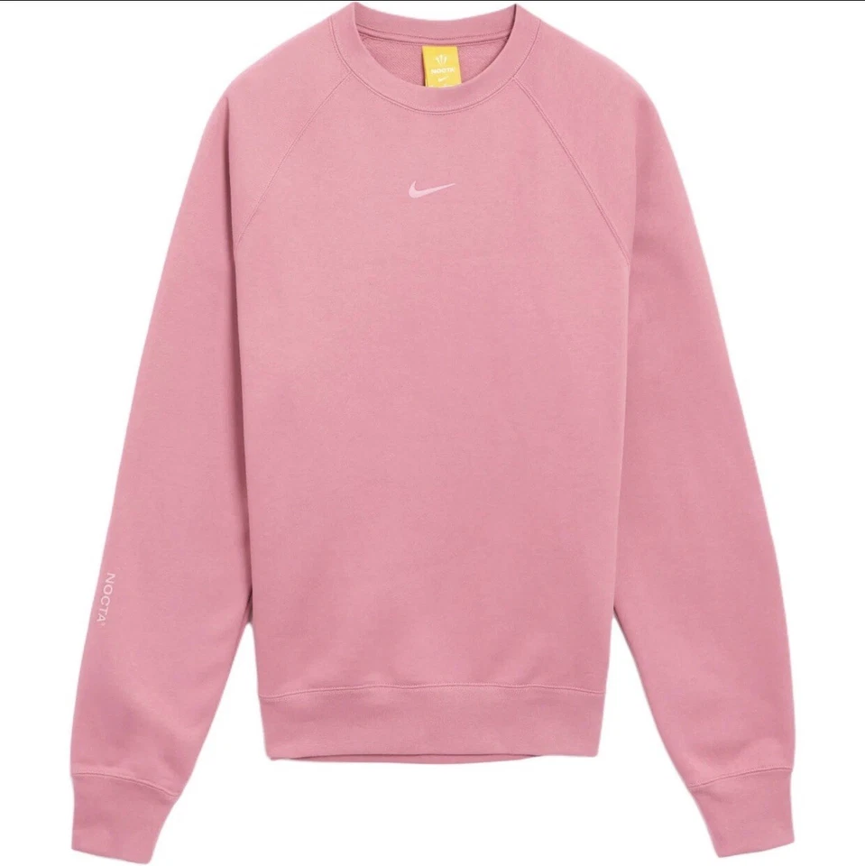 Nike x Nocta Fleece CS Crewneck Sweatshirt Mens 2XL Desert Berry FN8160-667