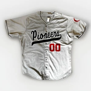 Wilson Pioneers Baseball Jersey Gray Button Up Men’s Size 50 Vintage Made USA - Picture 1 of 5