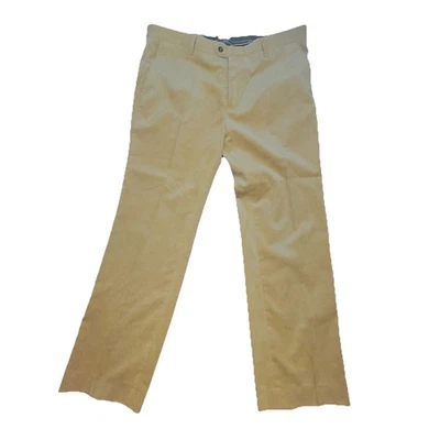 Calça social vintage Armani masculina 40 bege veludo mistura de seda - Imagem 1 de 4